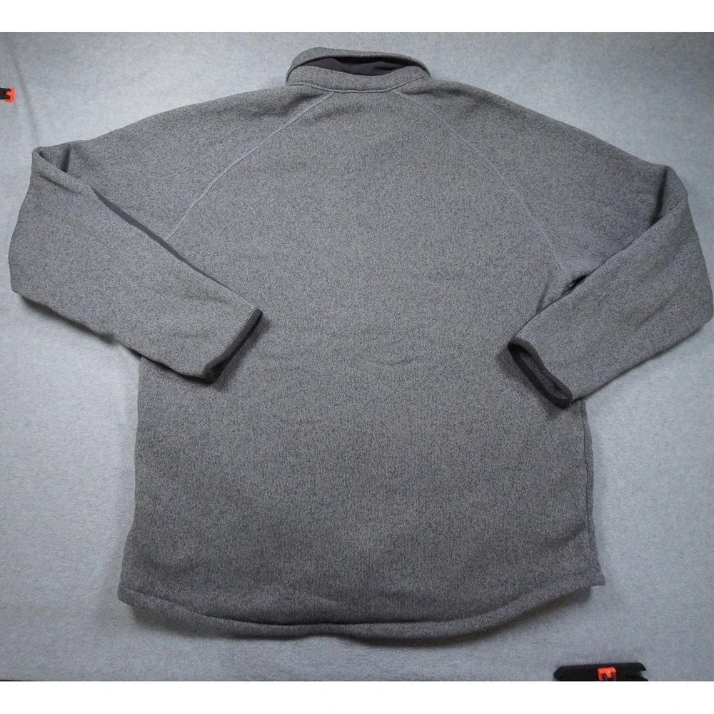 The North Face Jacket Mens XL Gray Fleece Full Snap Outdoor Hiking Casual Adult